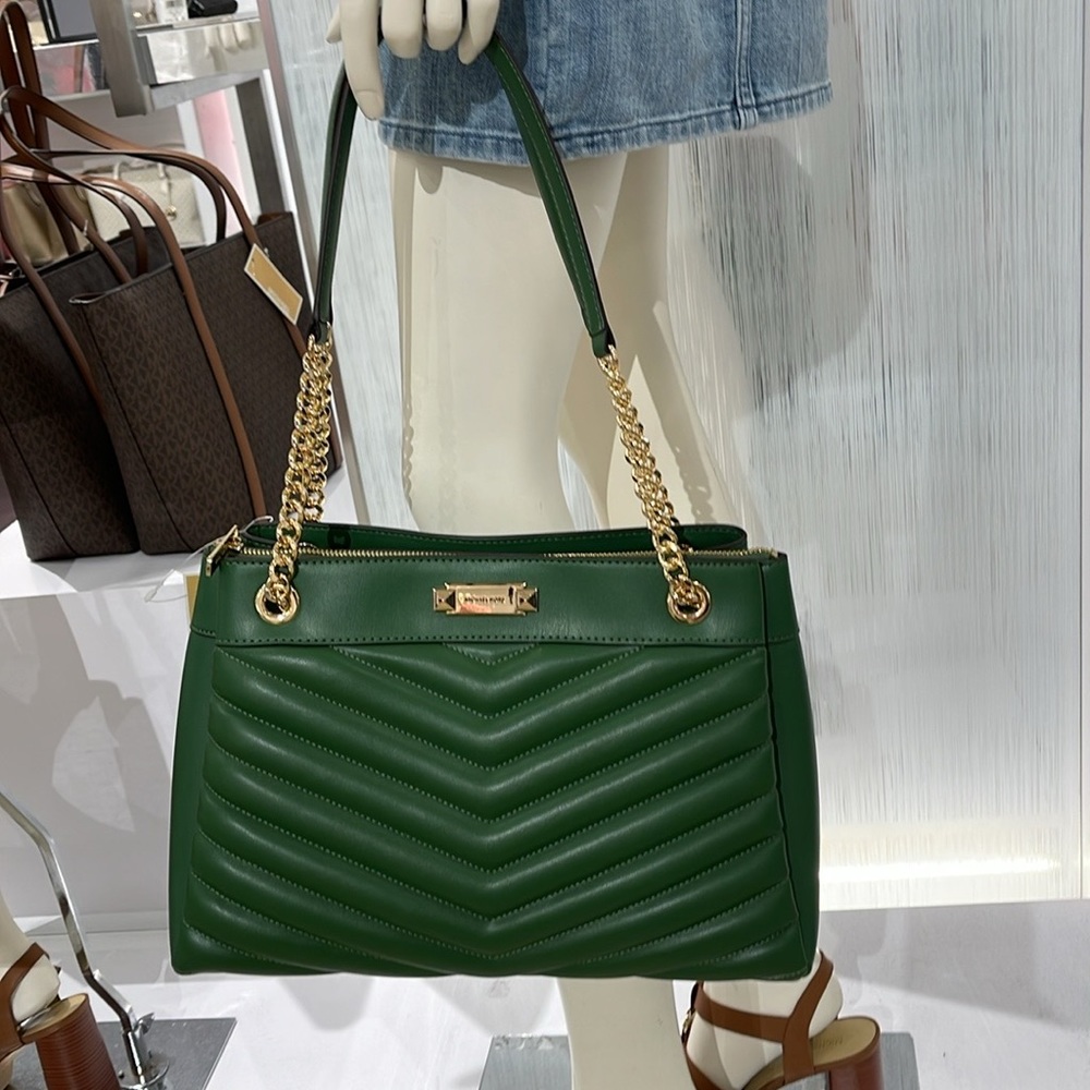 Michael Kors Whitney Women Ladies Medium Tote Shoulder Handbag Bag Purse Green - Picture 16 of 16